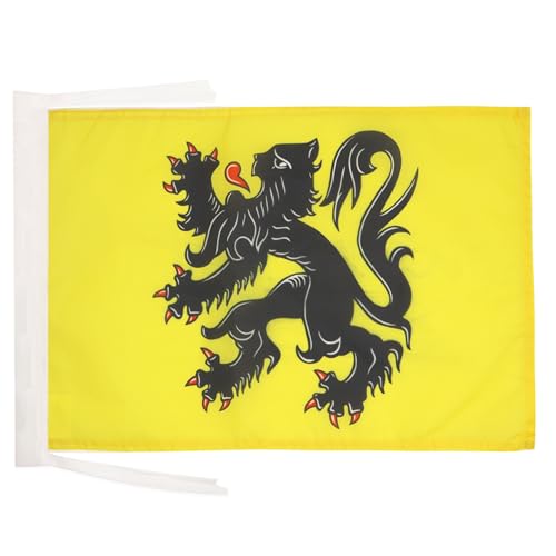 AZ FLAG - Drapeau Flandre - 45x30 cm - Pavillon Flamand - Flandres - Belgique 100% Polyester Avec...