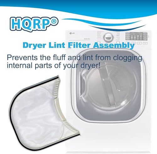 HQRP Conjunto de filtro de tela de fiapos para secadora compatível com secadores LG DLE2050W DLG2051