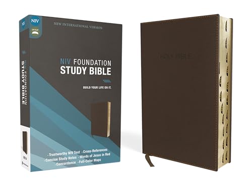 Foundation Study Bible-Niv: New International Version, Earth Brown Italian Duo-Tone