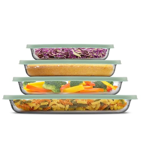 JoyJolt Deep Glass Bakeware Set