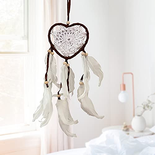 Vie Naturals Heart Shaped Dream Catcher, 9cm, Brown, Multicolor - Image 4