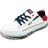 [エドウィン] 安全靴 ESM-104 鋼製先芯 紐 スリッポン(ホワイト 25.5)