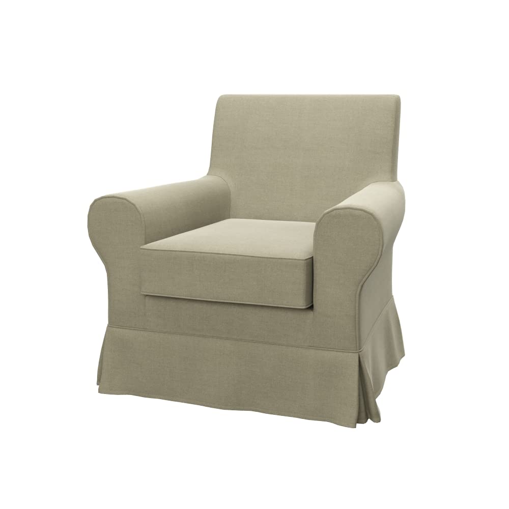 SOFERIA, Zamiennik - kompatybilne - Pokrowiec Pokrycie fotela JENNYLUND, Tkanina Elegance Beige (PLAMOODPORNA, HYDROFOBOWA i ODPORNA NA ZADRAPANIA), Beżowy