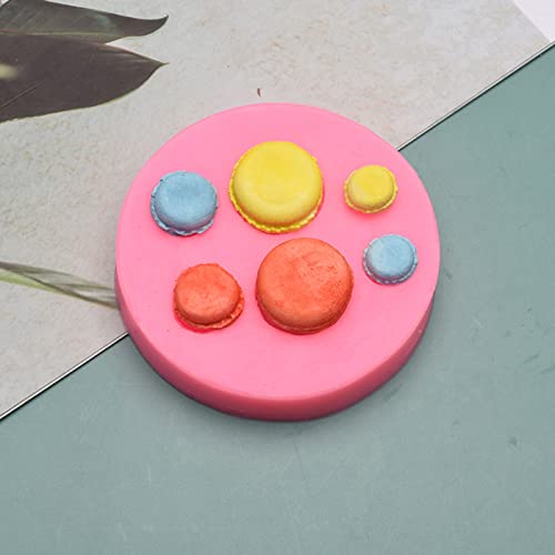 Molde de silicona para decoraciones con forma Macarons 6 cavidades miniatura 2