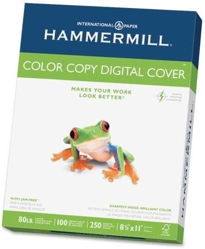Hammermill Color Copy Paper,80lb.,100 Bright,8-1/2"x11",250 SH/RM,White (12002-3)