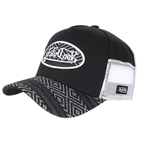 Casquette Von Dutch noire blanche homme ajustable style trucker rétro vintage