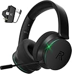 Wireless Gaming Headset for Xbox Series X|S, Xbox One, PS5, PS4, Bluetooth 5.3 Wireless Gaming Headphone, PC Headset with Noise Cancelling Microphone, 3D Surround Sound, 45H Battery, Black Green Color