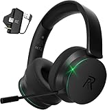 Wireless Gaming Headset for Xbox Series X|S, Xbox One, PS5, PS4, Bluetooth 5.3 Wireless Gaming Headphone, PC Headset with Noise Cancelling Microphone, 3D Surround Sound, 45H Battery, Black Green Color