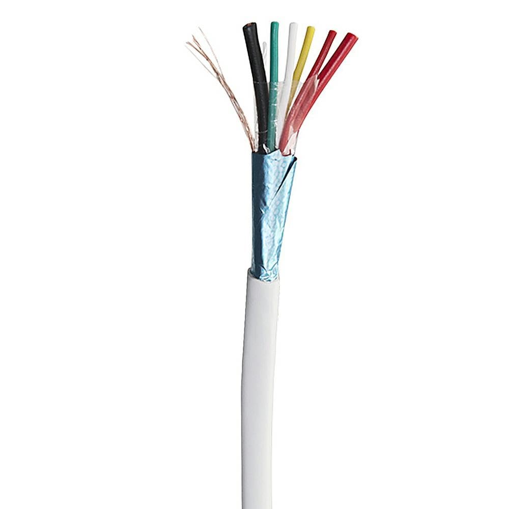 Cavo Allarme 100m CCA 2x0,5 + 4x0,22 mm, PVC Bianco, CPR Eca per Impianti Antintrusione e Videosorveglianza (CM-ALR24TSP100W)