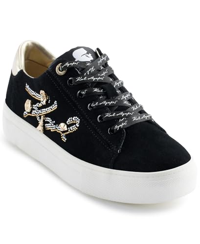 Karl Lagerfeld Paris Women's Cate Sayings Everyday Lace Up Sneaker