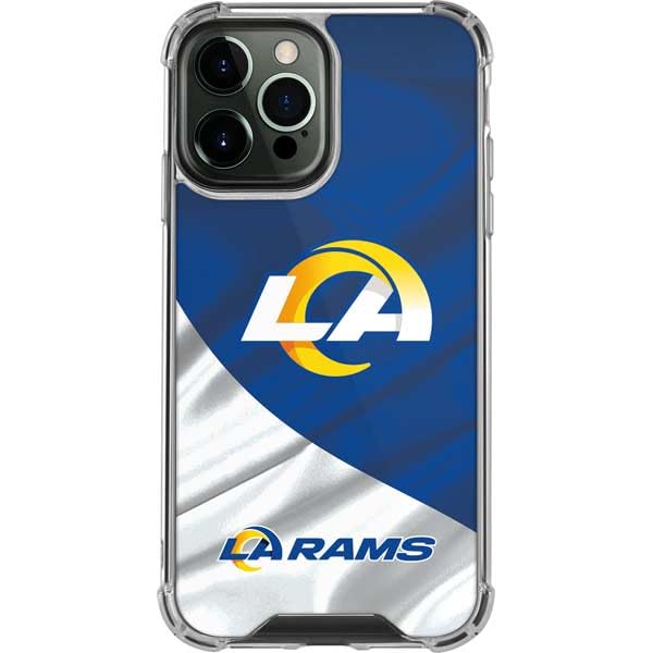 Skinit Clear Phone Case Compatible with iPhone 13 Pro Max - Officially Licensed NFL Los Angeles Rams Design