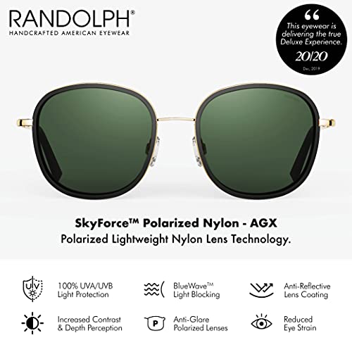 Randolph Eyewear Elinor Fusion Sunglasses for Women – Oversized Non-Polarized Sunglasses with 23k Gold Frame, UV Protection2