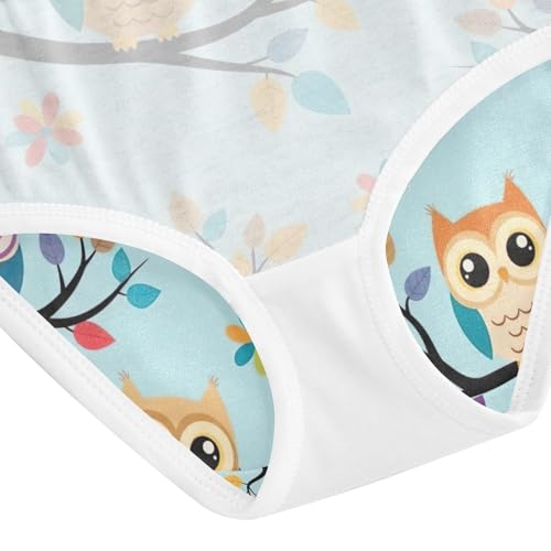 Cute Cartoon Owls Kids Underwear, Toddler Panties, Girls Underwear Cotton, 2–8 Years4