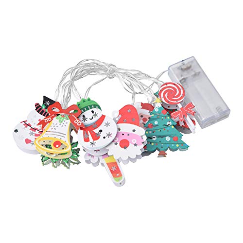 Preisvergleich Produktbild Coversolate Weihnachten Deko 1.65M 10 LED Lichterkette Batteriebetrieben, Weihnachtsmann, Schneemann, Weihnachtsbaum Lichterketten für Außen & Innen Wohnzimmer, Weihnachten, Hochzeiten (A)