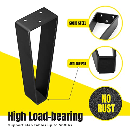 Metal Furniture Legs (4Pcs-8 Inch) Table Legs, Coffee Solid Steel With New Modern Style For Sofa, Tv Stand Cabinet Sofa (Matte Black Paint) (Fatata) #TOP4