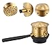 Moxa Cone Burner Copper Moxa Stick Holder Burner with Handle Moxibustion Therapy Healing Box Moxa Therapy Tools for Back Leg Belly Waist Golden