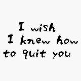Brokeback Mountain I Wish I Knew How to Quit You Bumper Sticker Vinyl Decal 5'