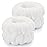 2 Pcs Microfiber Wrist Towels - Dorbetar Spa Wristbands for Face, Arms, Body Washing (White, Woman and Children)