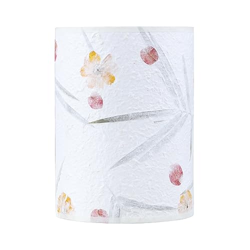 Image of Aspen Creative 31319 Drum Shape Spider Construction Lamp Shade in White with Petal Paper, (8 inch x 8 inch x 11 inch)