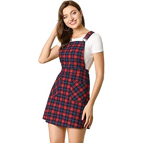 Vestido Allegra K de cuadros con tirantes ajustables Cover