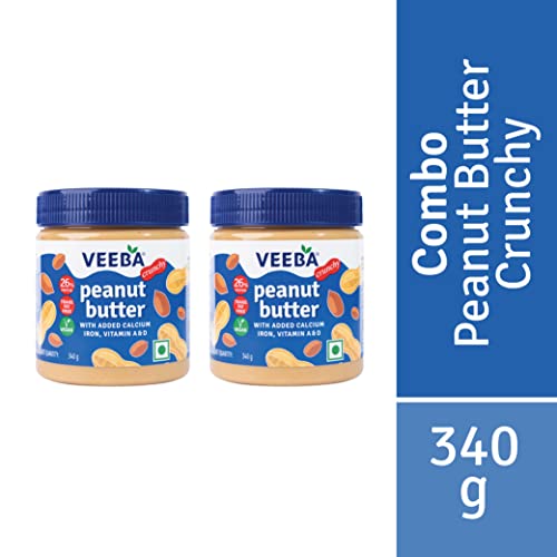Image of Veeba Peanut Butter Crunchy, 340g - Pack of 2