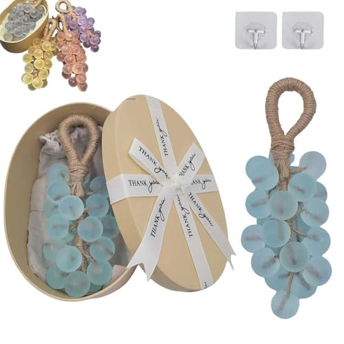 Sapone All'Uva In Cristallo Su Una Corda,Sapone Detergente Delicato Fatto A Mano All'Uva Di Cristallo,Barra Da Bagno A Forma Di Frutta Naturale,Fragranza Duratura,Per Uomini E Donne (misurare, B-022)