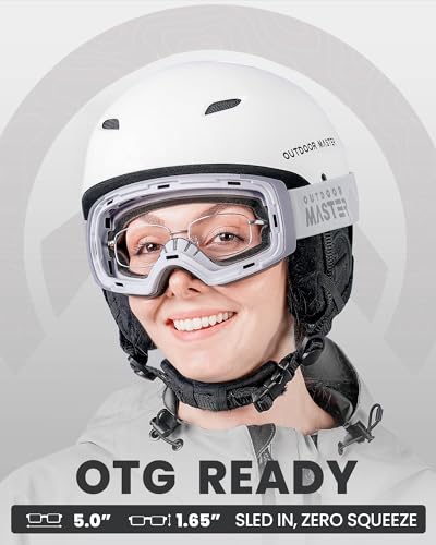 Image of OutdoorMaster Ski Goggles PRO - Frameless, Interchangeable Lens 100% UV400 Protection Snow Goggles for Men & Women ( Camo Frame VLT 10% Grey Lens with REVO Silver and Free Protective Case)
