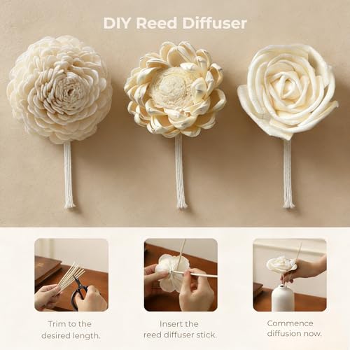 Difusor de Varetas con Flores de Madera Aromaterapia miniatura 4