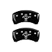 MGP Caliper Covers 10010RMB2MB Matte Black Powder Coat Finish Rear Caliper Cover, Set of 2 (2015/Bar & Pony Silver Characters, Engraved)