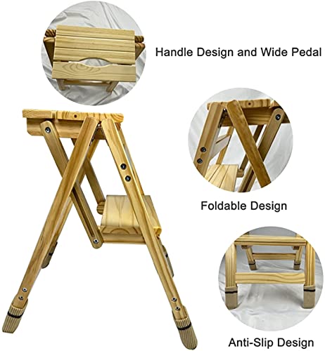 Escabeau pliant 2 marches robuste de 330 LB en acier pour la maison - 5