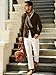 Runcati Mens Cable Knit Cardigan Sweater V Neck Casual Button Down Sweaters Long Sleeve Fall Outwear with Pockets Deep Brown