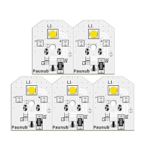 New Upgraded WR55X11132 Refrigerator Bulb Light Replacement Led Compatible WR55X25754 WR55X26486 WR55X30602 EAP12172918 4590213 AP6261806 PS12172918, No-Include Plastic Cover, Waterproof, 5PCS IN One
