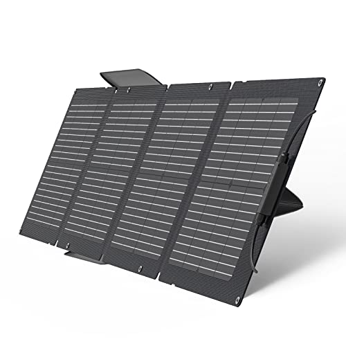 EF ECOFLOW 110 Watt Portable Solar Panel for Power Station, Foldable Solar Charger with Adjustable Kickstand, Waterproof IP67 for Outdoor Camping RV Off Grid System