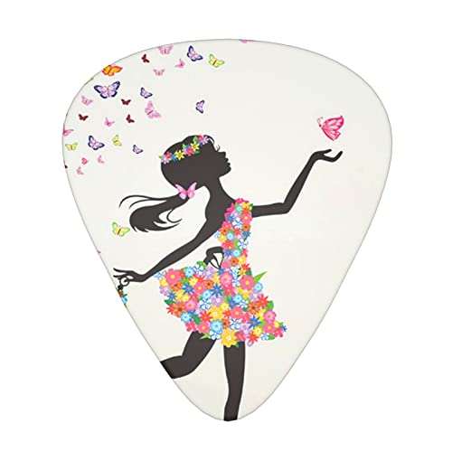 Girl Dance Butterfly Lot de 12 médiators pour guitare électrique, basse, ukulélé 0,46 mm/0,71 mm/0,96 mm d’épaisseur - Les Beatles, Paul McCartney, John Lennon, RIngo Starr, George Harrison Girl Dance Butterfly Lot de 12 médiators pour guitare électrique, basse, ukulélé 0,46 mm/0,71 mm/0,96 mm d'épaisseur