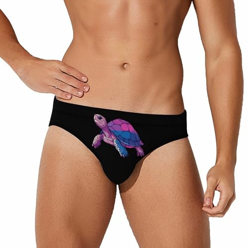 Bisexual Flag Turtle Men's Swim Brief Sexy Bikini Swimwear Swimsuit Trunks Bathing Suits - Main Image