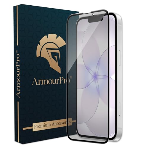 Image of ArmourPro Anti Glare Matte Tempered Glass for iPhone 16e, 16E, 14 and iPhone 13 - Anti Fingerprint Screen Protector, 9H Scratch Resistant, Smooth Touch, Edge-to-Edge Full Coverage