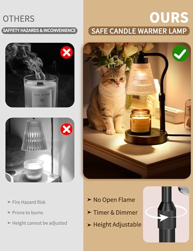 Save 40% on Adjustable Candle Warmer Lamp with Timer