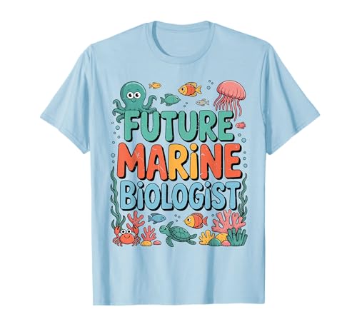 Kids Future Marine Biologist Student Biology Teacher Funny T-Shirt
