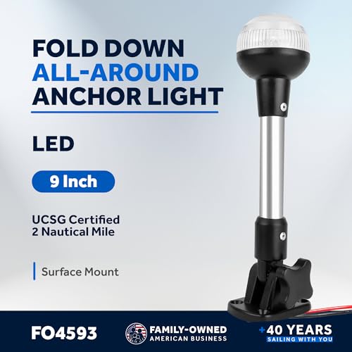 image for Five Oceans Anchor Stern Light - LED Marine, 12V DC, USCG 2NM Certifie