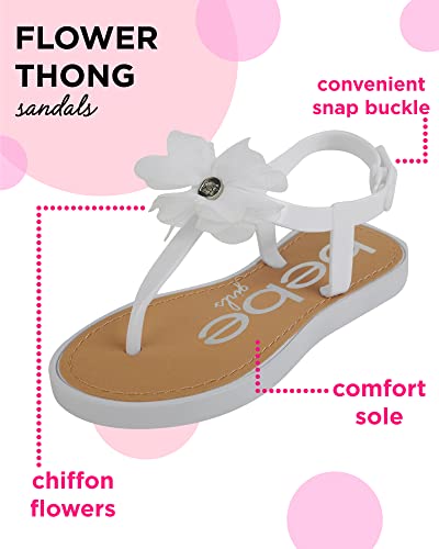 Bebe Girls' Thong Sandals With Chiffon Flowers  thumb #1