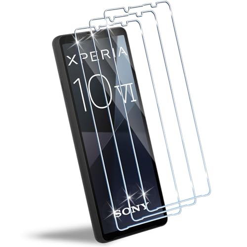 HidWee Protector Pantalla Compatible con Sony Xperia 10 VI 5G Cristal Templado, 3 Piezas HD Protector de Pantalla, Sin Burbujas, Anti-Arañazos, Antihuellas, 9H Dureza Vidrio Templado