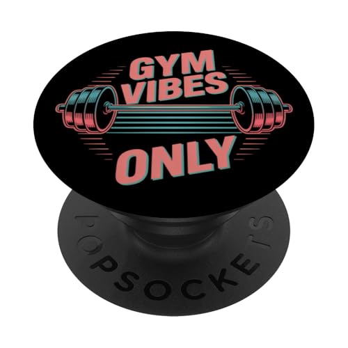 Divertido gimnasio de levantamiento de pesas es mi terapia solo vibraciones de gimnasio PopSockets PopGrip Adhesivo