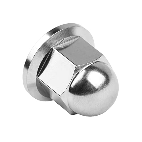 Image of Titanium M6 M8 M10 Dome Head Acorn Nuts for Bicycle Motorcycle Exhaust Pipe Car Pack of 6 (M10, Silver)