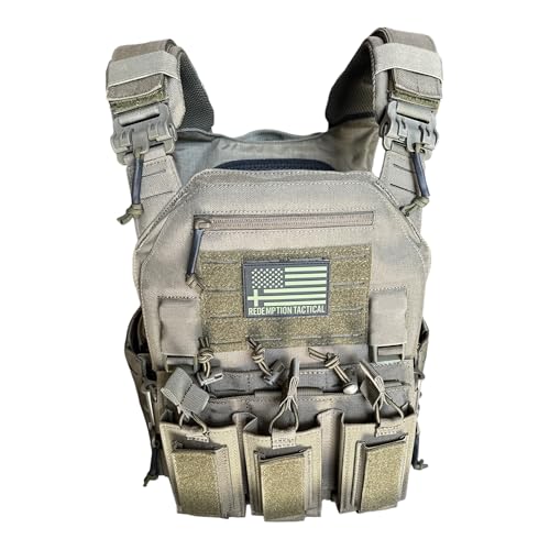 Redemption Crusader 2.0 Molle Quick Release Buckles Airsoft Vest with Adjustable Size Sides (Ranger Green)