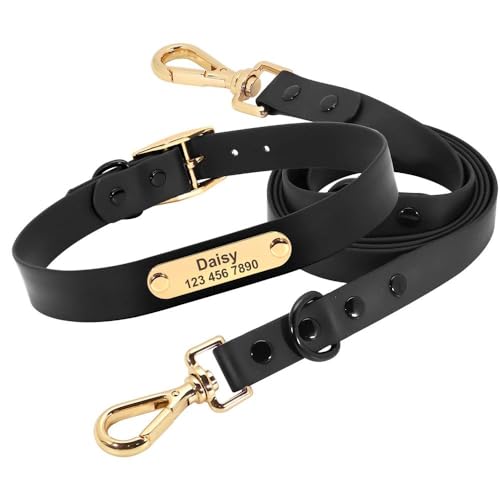 Collier pour animal domestique en PVC imperméable avec plaque d'identification - 2