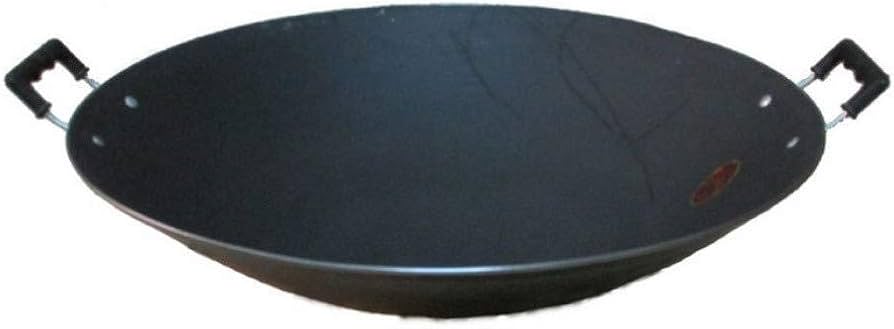 Amazon｜手作りの鉄中華鍋、クラシックなノンスティック中華鍋