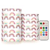 Photo Gallery cgiub rainbows, candele senza fiamma, 2 pezzi, a batteria, tremolanti, a led, con telecomando e timer, per feste, matrimoni, decorazioni per la casa Photo Gallery cgiub rainbows, candele senza fiamma, 2 pezzi, a batteria, tremolanti, a led, con telecomando e timer, per feste, matrimoni, decorazioni per la casa