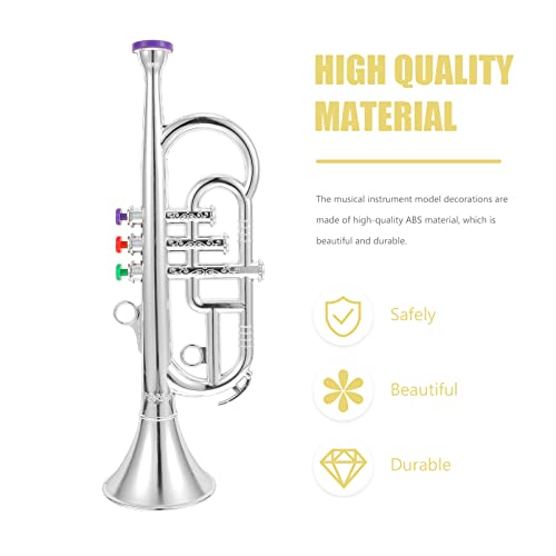 Toddmomy Simulatie Muzikale Windinstrumenten Model Trompet Hoorn Speelgoed Trumpet Horn Muziekinstrument Speelgoed… - Image 8