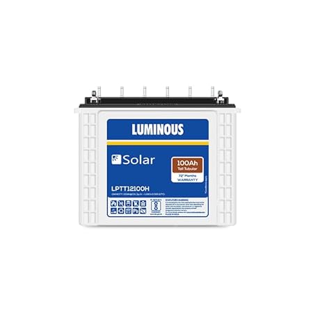 Luminous Solar Battery LPTT 12100H - LPTT 12100H 100Ah Luminous Solar Tall Tubular Battery for Home Office