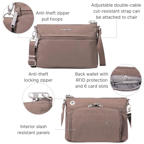 Image of Baggallini Securtex Anti-Theft Memento Crossbody